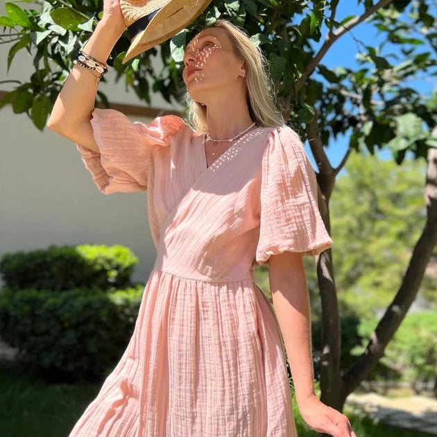 muslin beach dress Muslin Cottagecore Boho Summer Dress- Greek Goddess Dress