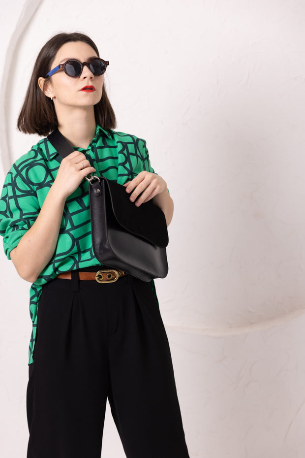 ASTORIA handbag - Black Suede
