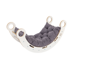 White Wooden Dream Rocker with Pillow, Slide and Ladder - Medium