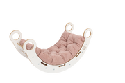 White Wooden Dream Rocker with Pillow and Slide - Large