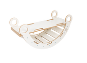 White Wooden Dream Rocker with Pillow and Slide - Large