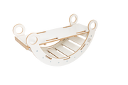 White Wooden Dream Rocker with Pillow and Slide - Small