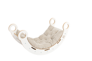 White Wooden Dream Rocker with Pillow, Slide and Ladder - Large