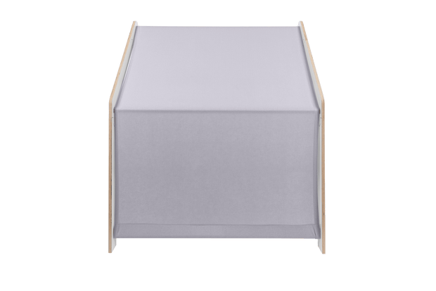MeowBaby® White Wooden House for Kids - Blue Roof