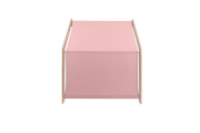 MeowBaby® Natural Wooden House for Kids - Pink Roof