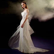 The Embellished Mesh Fishtail Gown