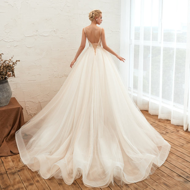 Chiffon A Line Wedding Gown