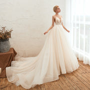 Chiffon A Line Wedding Gown