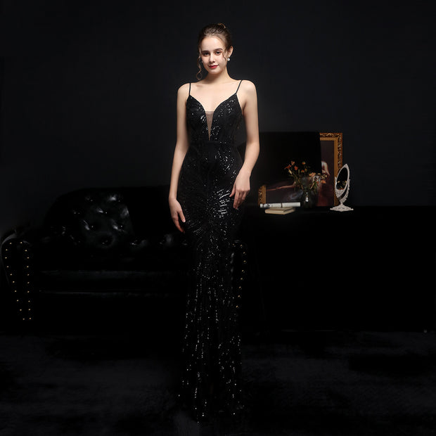 The Sequin Fishtail Maxi Dress