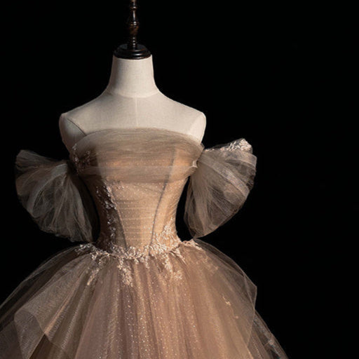 The Off Shoulder Tulle Ballgown