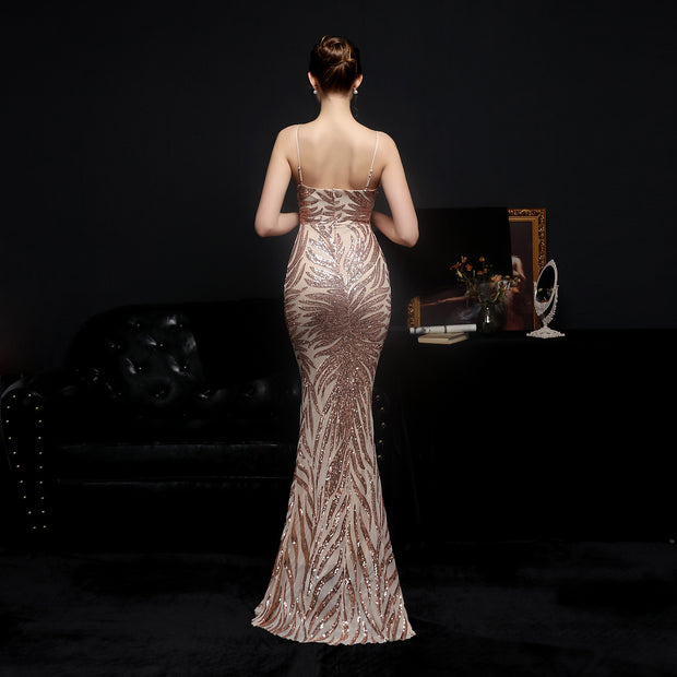 The Sequin Fishtail Maxi Dress