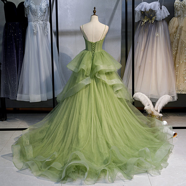 Enchanted Grove: The Tiered Tulle Maxi Gown