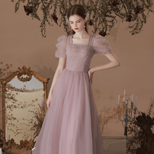 The Pearl Embellished Tulle Dress