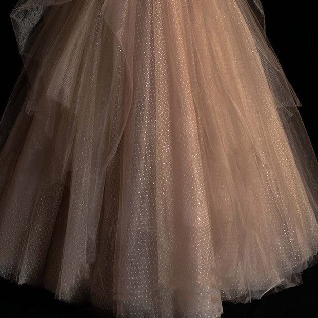 The Off Shoulder Tulle Ballgown