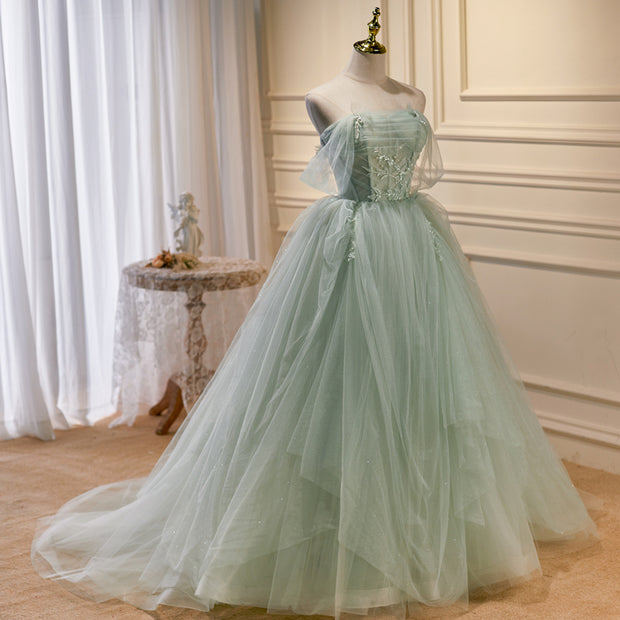 Whispering Willow: The Off Shoulder Tulle Gown