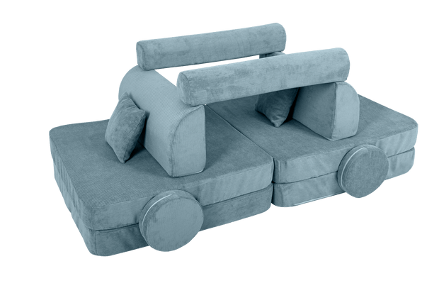 Large Modular Sofa for Kids - Slimcord Corduroy Turquise