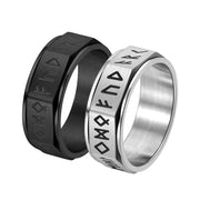 Viking Stainless Steel Rotataing Anti Anxiety Ring