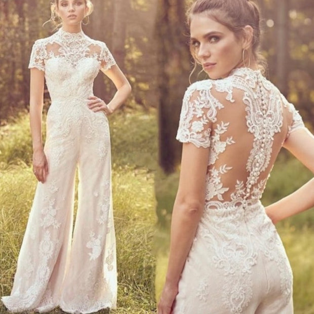 Bridal Short Sleeve Jumpsuit
