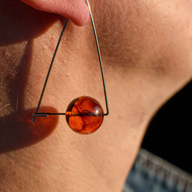 925 Silver Earrings With Baltic Amber Olia - Jo-Bolt-Store