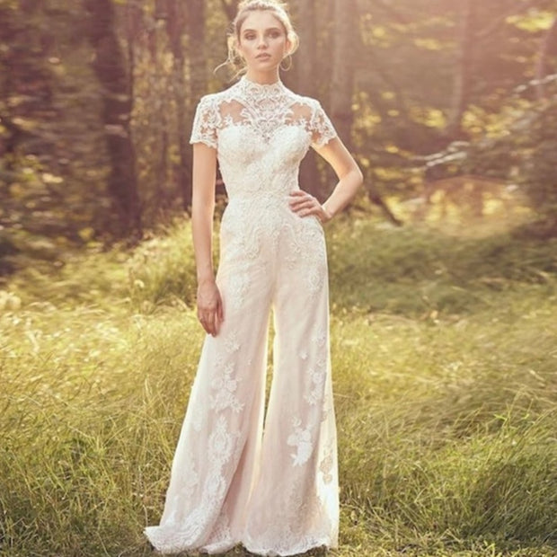 Bridal Short Sleeve Jumpsuit