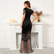 Starlight Serenade: The Sequin Embellished Maxi Dress