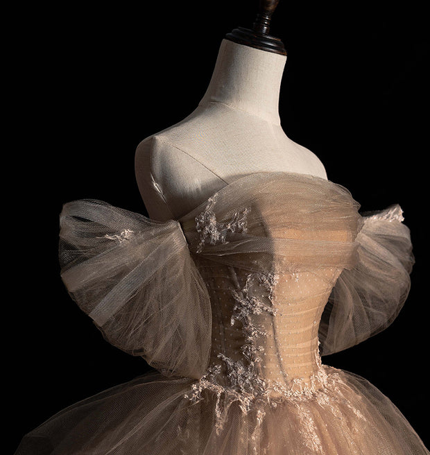 The Off Shoulder Tulle Ballgown
