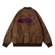 American Street Letters Embroidered PU Leather Jacket Men Fashion Brands Motorcycle Clothing - Jo-Bolt-Store
