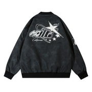 American Street Letters Embroidered PU Leather Jacket Men Fashion Brands Motorcycle Clothing - Jo-Bolt-Store