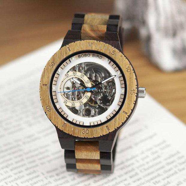 Automatic wooden mechanical luxury men's watch - Jo-Bolt-Store