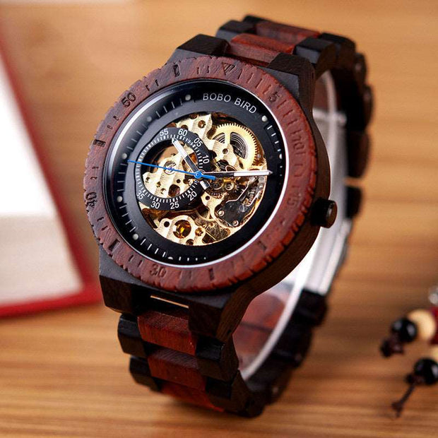 Automatic wooden mechanical luxury men's watch - Jo-Bolt-Store