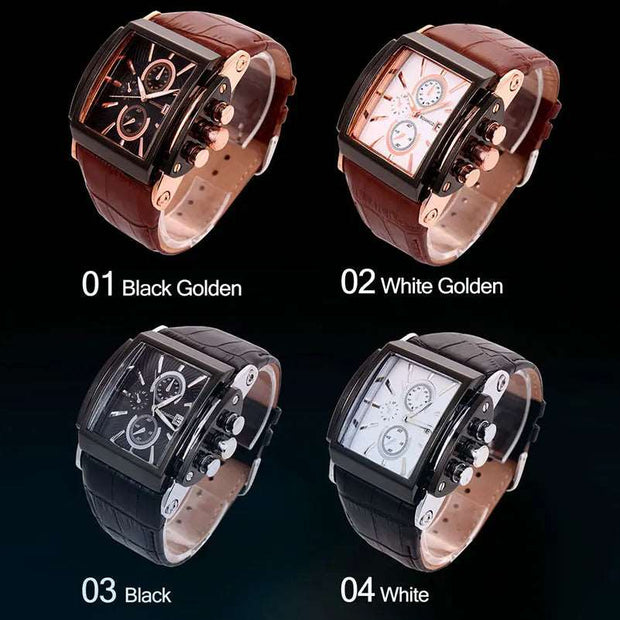 BOAMIGO men quartz watches large dial fashion casual sports watches - Jo-Bolt-Store