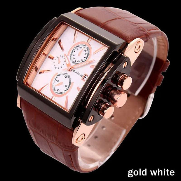 BOAMIGO men quartz watches large dial fashion casual sports watches - Jo-Bolt-Store