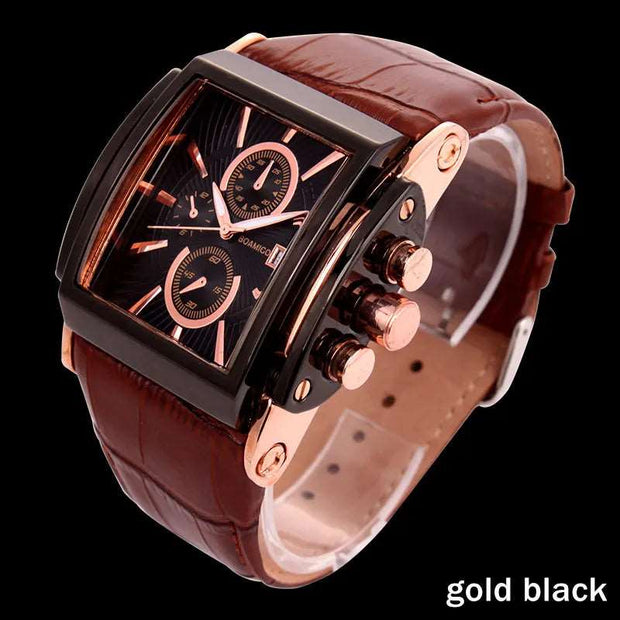BOAMIGO men quartz watches large dial fashion casual sports watches - Jo-Bolt-Store