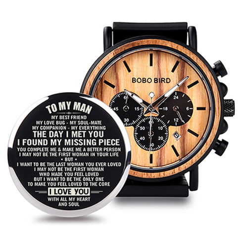 BOBO BIRD Wooden Men Watches Relogio Masculino Top Brand Luxury Stylish Chronograph Military Watch A Great Gift for Male OEM - Jo-Bolt-Store