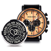 BOBO BIRD Wooden Men Watches Relogio Masculino Top Brand Luxury Stylish Chronograph Military Watch A Great Gift for Male OEM - Jo-Bolt-Store