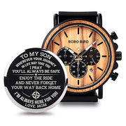 BOBO BIRD Wooden Men Watches Relogio Masculino Top Brand Luxury Stylish Chronograph Military Watch A Great Gift for Male OEM - Jo-Bolt-Store
