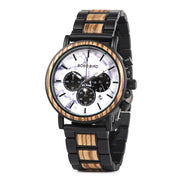 BOBO BIRD Wooden Men Watches Relogio Masculino Top Brand Luxury Stylish Chronograph Military Watch A Great Gift for Male OEM - Jo-Bolt-Store