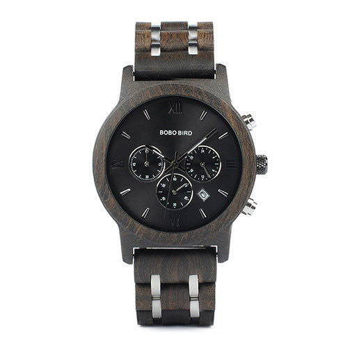 BOBO BIRD Wooden Men Watches Relogio Masculino Top Brand Luxury Stylish Chronograph Military Watch A Great Gift for Male OEM - Jo-Bolt-Store