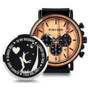 BOBO BIRD Wooden Men Watches Relogio Masculino Top Brand Luxury Stylish Chronograph Military Watch A Great Gift for Male OEM - Jo-Bolt-Store