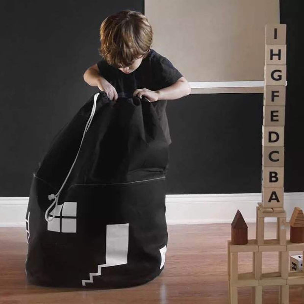 Baby Toy Storage Bag Play Mats Carpet For Children Room Decor Large Capacity Cute House Design Cotton Canvas Mat For Kids - Jo-Bolt-Store