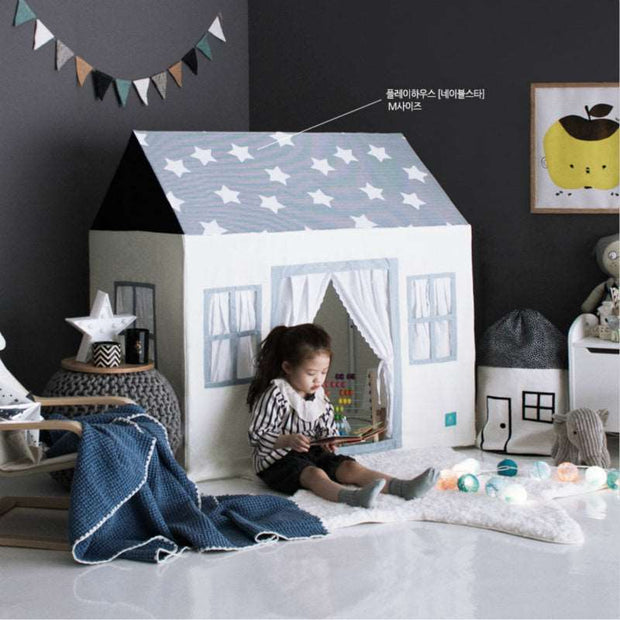 Baby Toy Storage Bag Play Mats Carpet For Children Room Decor Large Capacity Cute House Design Cotton Canvas Mat For Kids - Jo-Bolt-Store
