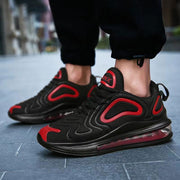 Casual Air Cushion Black Shoes Men Outdoor Breathable  Lace-up Sneakers Running Sports Shoes - Jo-Bolt-Store
