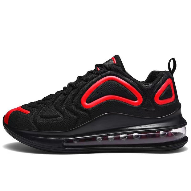 Casual Air Cushion Black Shoes Men Outdoor Breathable  Lace-up Sneakers Running Sports Shoes - Jo-Bolt-Store
