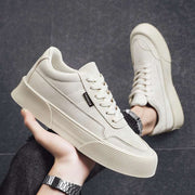 Casual Board Flat Shoes Men Breathable Thick-soled Lace-up Sneakers For Walking Running - Jo-Bolt-Store