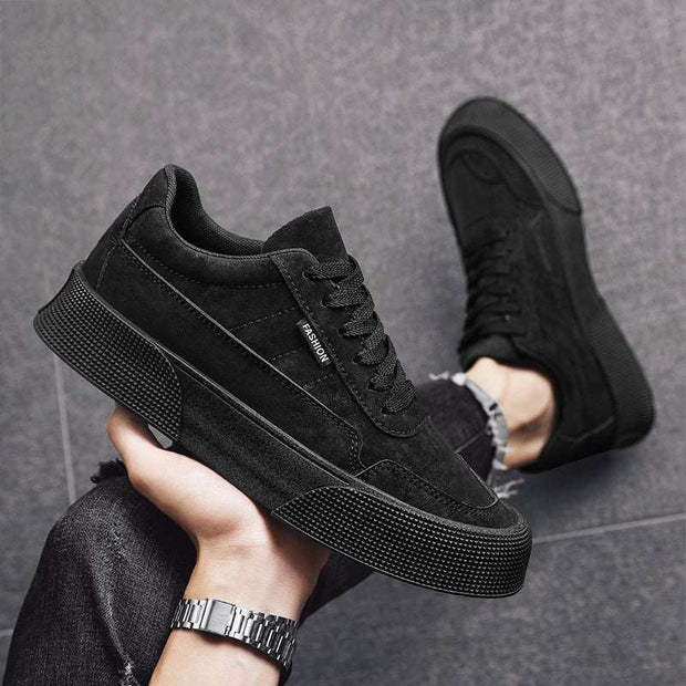 Casual Board Flat Shoes Men Breathable Thick-soled Lace-up Sneakers For Walking Running - Jo-Bolt-Store