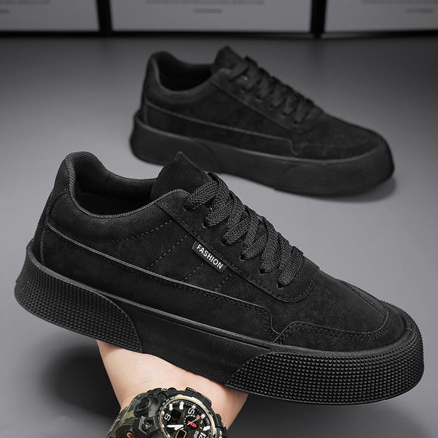 Casual Board Flat Shoes Men Breathable Thick-soled Lace-up Sneakers For Walking Running - Jo-Bolt-Store