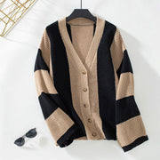 Contrast Color Striped Women's Sweater - Jo-Bolt-Store
