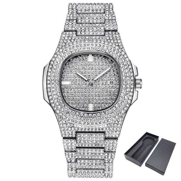 Dropshipping ICE-Out Bling Diamond Luxury Watch Men Gold Hi - Jo-Bolt-Store