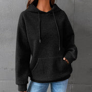 Fashion Waffle Hoodie Sweater Women's Sports Sweatshirt Casual Long Sleeve Tops Womens Clothing - Jo-Bolt-Store