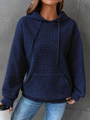 Fashion Waffle Hoodie Sweater Women's Sports Sweatshirt Casual Long Sleeve Tops Womens Clothing - Jo-Bolt-Store